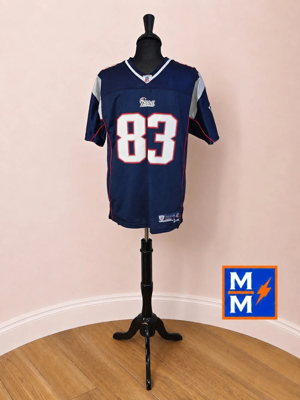 Wes Welker #83 Patriots Reebok On Field Jersey Youth XL +2 NFL